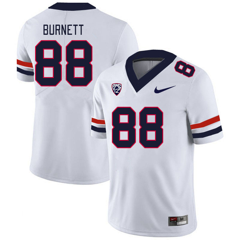 Men #88 Keyan Burnett Arizona Wildcats College Football Jerseys Stitched-White